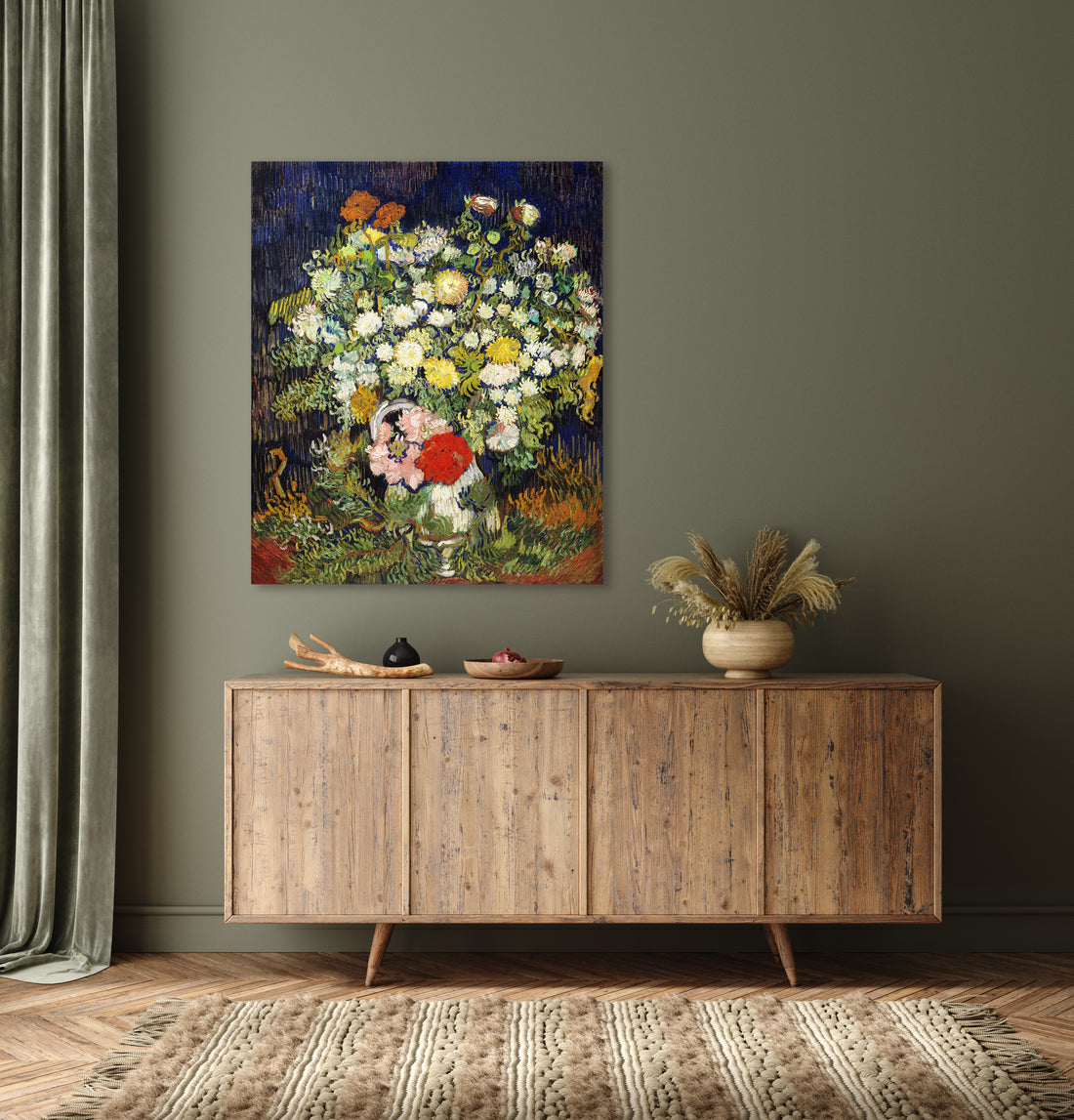 Boeket bloemen in een vaas - Vincent van Gogh